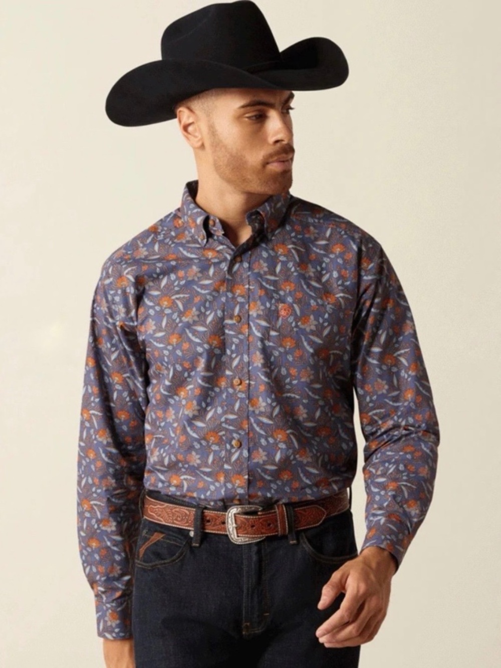 Ariat Ty classic fit Dark Blue Print- Floral - 10052615